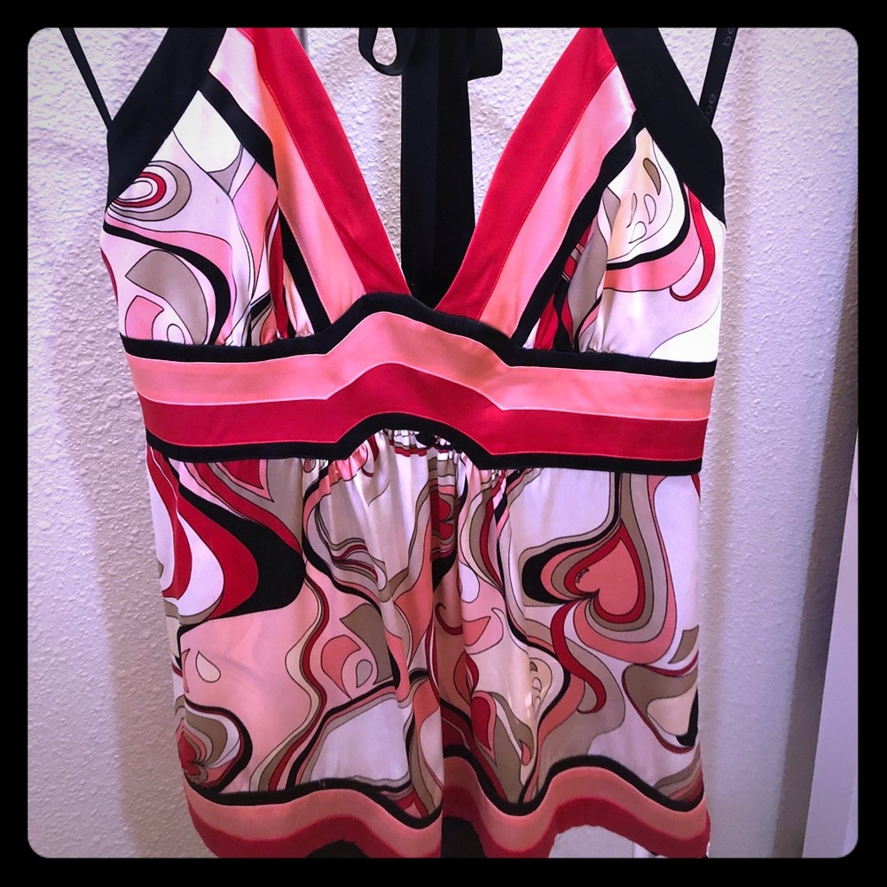Bebe silk halter top!